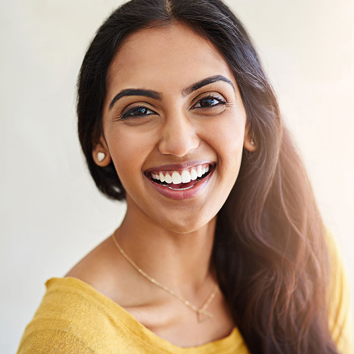 young woman smiling